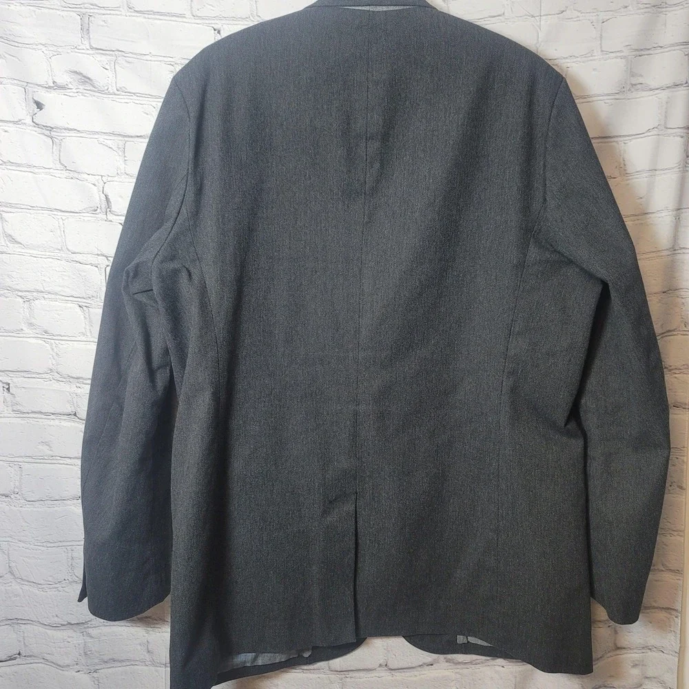 Gap Blazer Mens XL Tall Gray Herringbone‎ Cotton Blend Sport Coat Jacket Denim